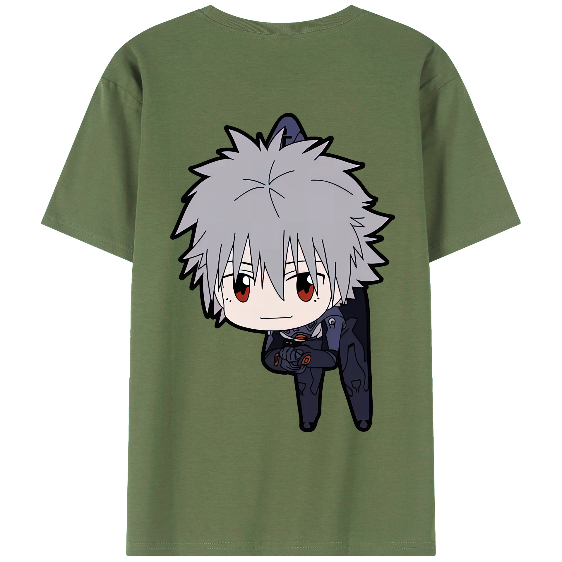 （画像用） EVA 新世紀エヴァンゲリオン 綿100％ メンズ半袖Tシャツ（バックプリント） 通気性